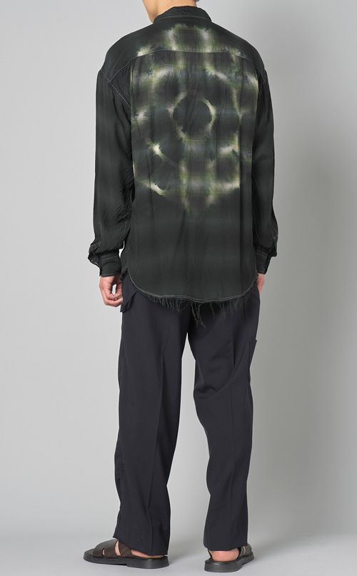 オーバーダイチェックシャツ