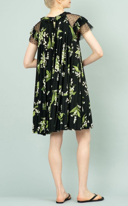 プリントジャージーミニワンピース