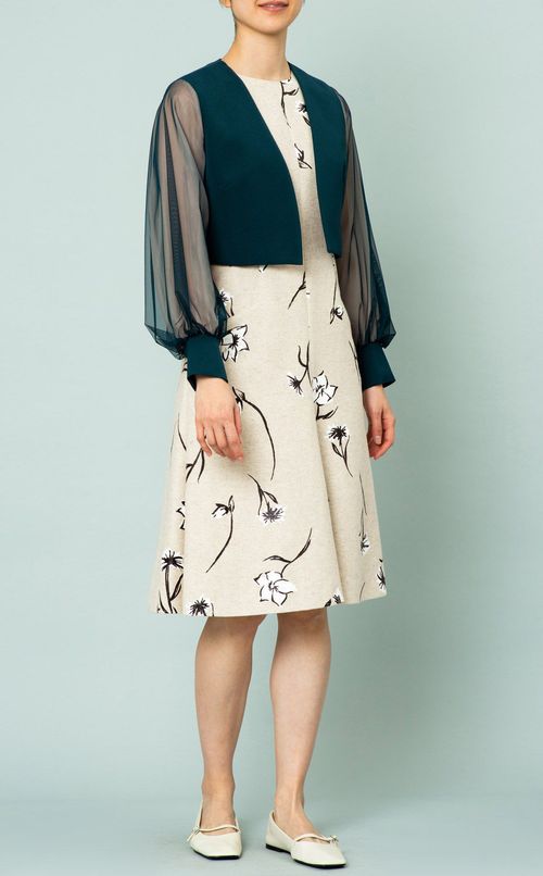 フラワープリントワンピース