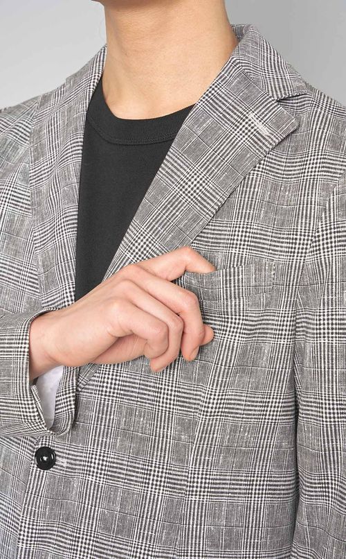 コットングレンチェック2Bジャケット