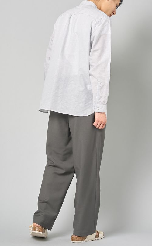 コットンリネンスラブシャツ