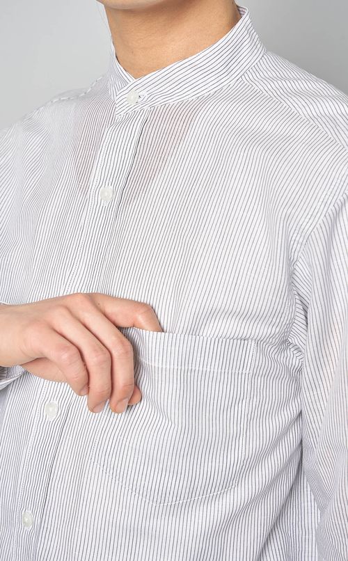 コットンリネンスラブシャツ