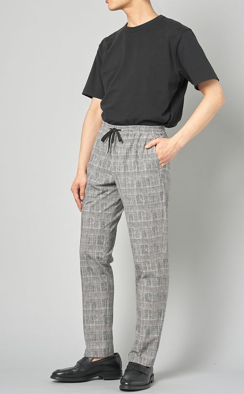 コットングレンチェックパンツ