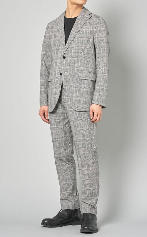 コットングレンチェックパンツ