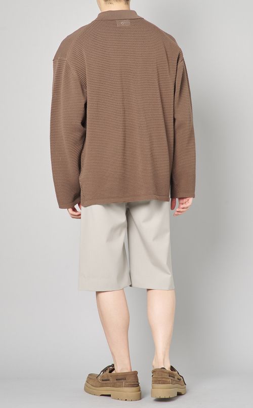 リブニットシャツ