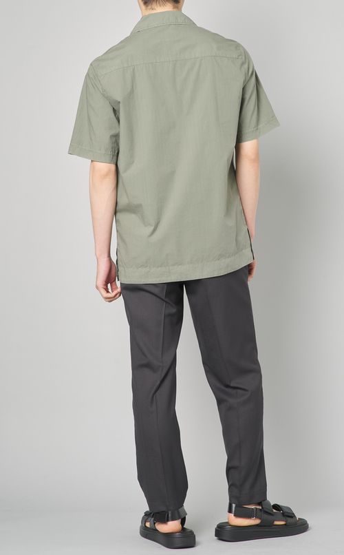 コットンオープンカラーシャツ