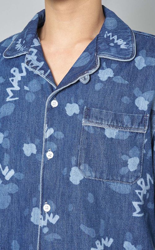 デニムロゴショートスリーブシャツ