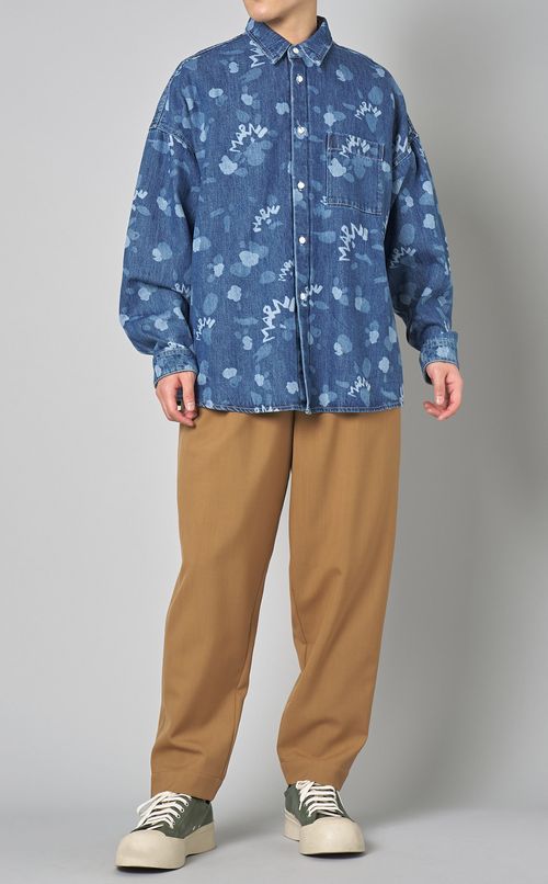 トロピカルウールタックパンツ