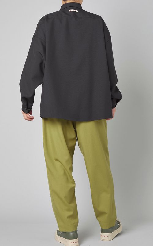 トロピカルウールシングルシャツ