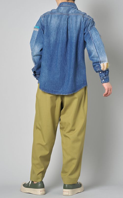 デニムパッチワークシャツ
