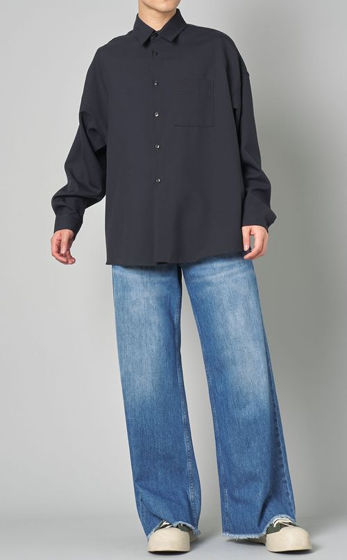 トロピカルウールシングルシャツ