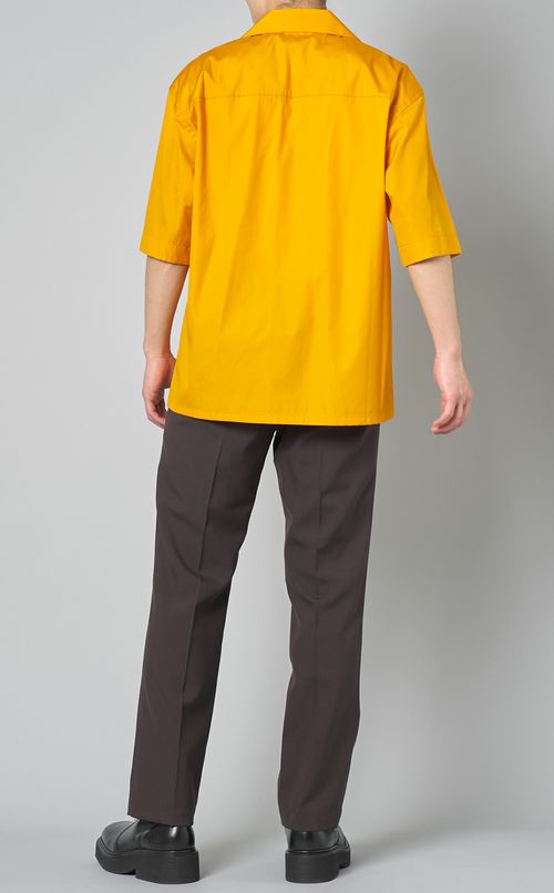 コットンポプリンロゴショートスリーブシャツ