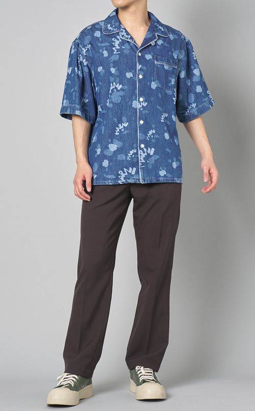 デニムロゴショートスリーブシャツ