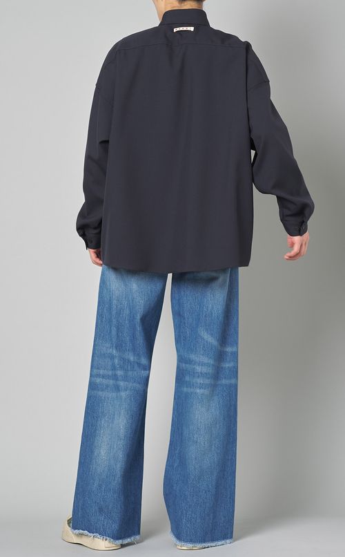 トロピカルウールシングルシャツ