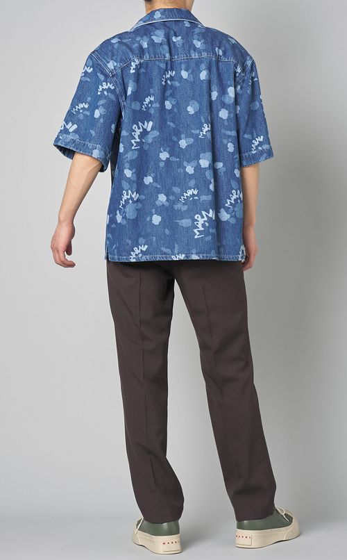 デニムロゴショートスリーブシャツ