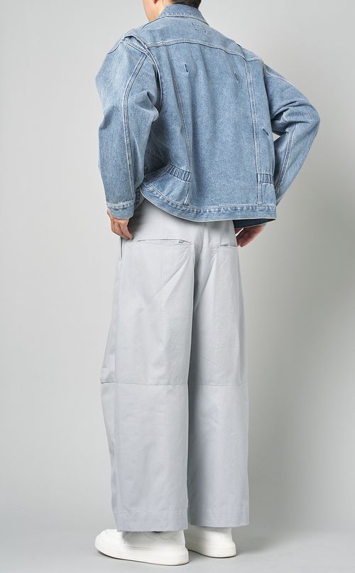 ジップアップデニムブルゾン