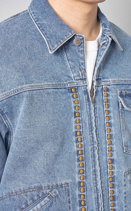 ジップアップデニムブルゾン