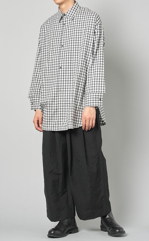 ギンガムチェックレギュラーカラーシャツ