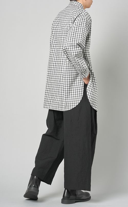 ギンガムチェックレギュラーカラーシャツ