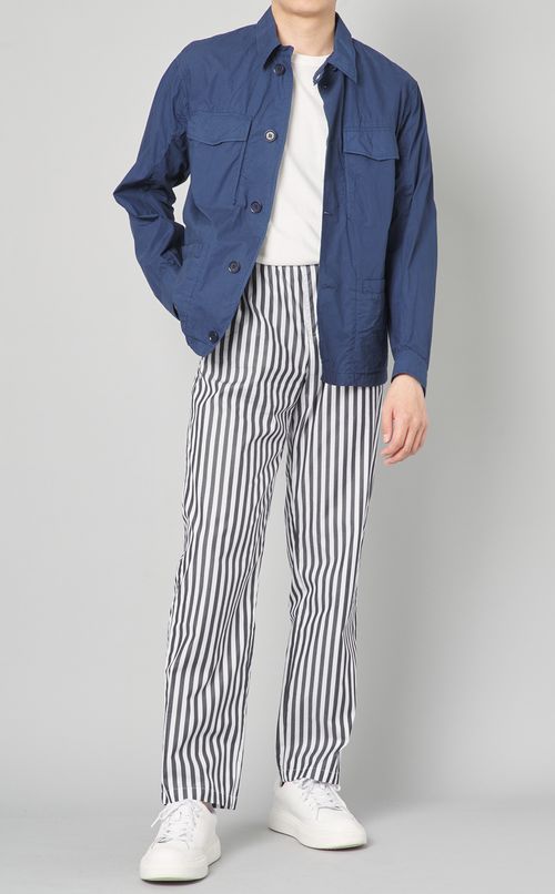 ストライプゴムイージーパンツ