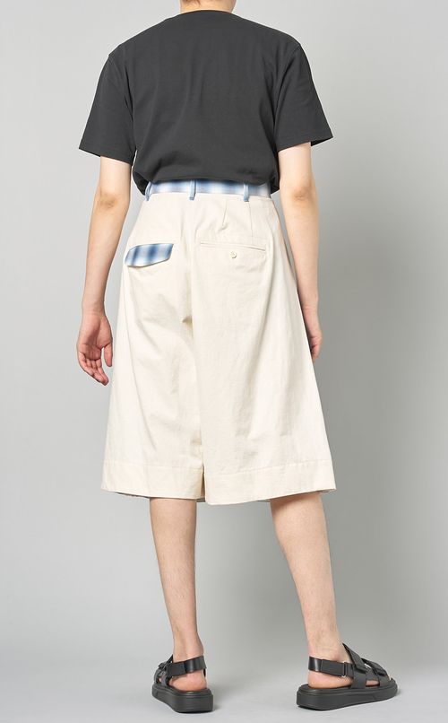 チェックワイドハーフパンツ