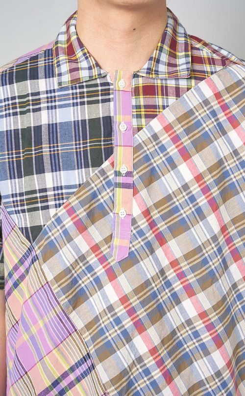 クレイジーパターンチェックシャツ