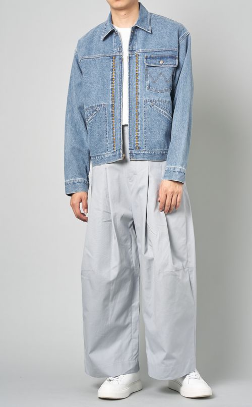 ジップアップデニムブルゾン