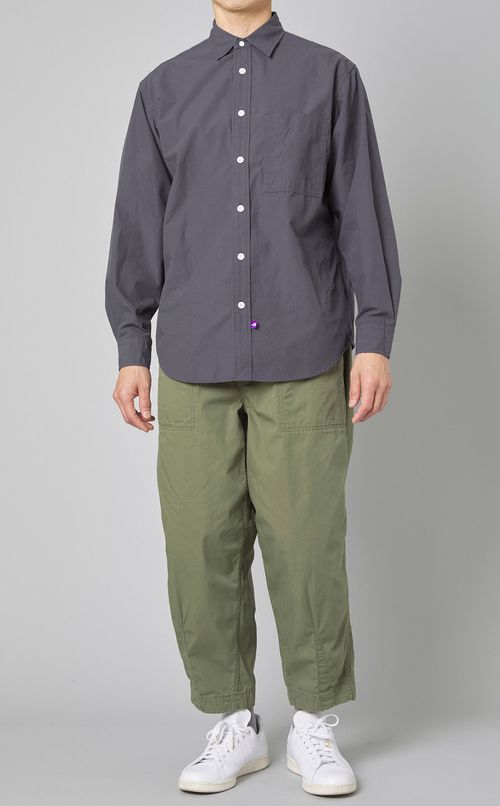 リップストップワイドクロップドパンツ