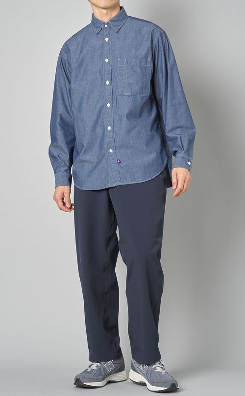 レギュラーカラーシャンブレーシャツ