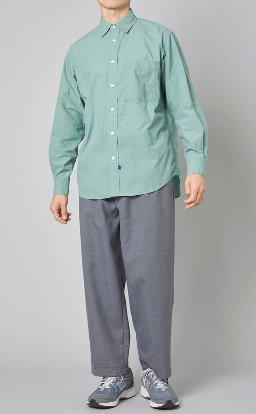 ウールワイドテーパードパンツ