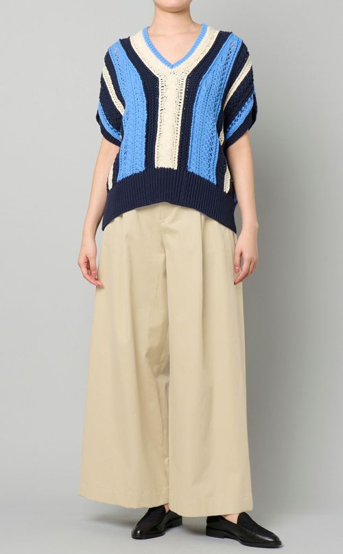 コットンワイドイージーパンツ