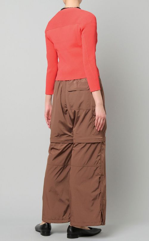 Vネックリブカーディガン