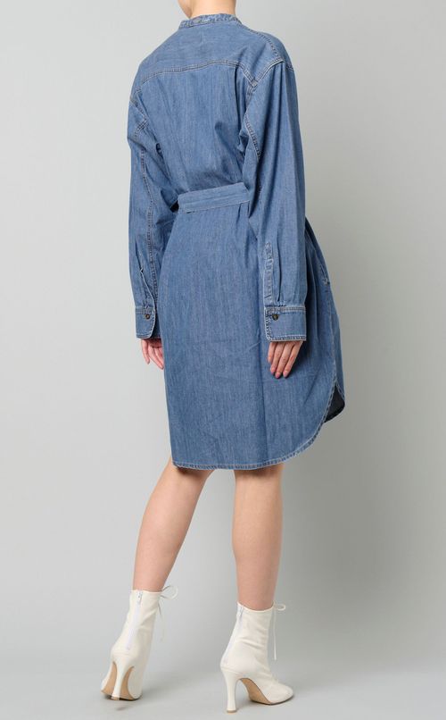 ウォッシュドデニムシャツワンピース