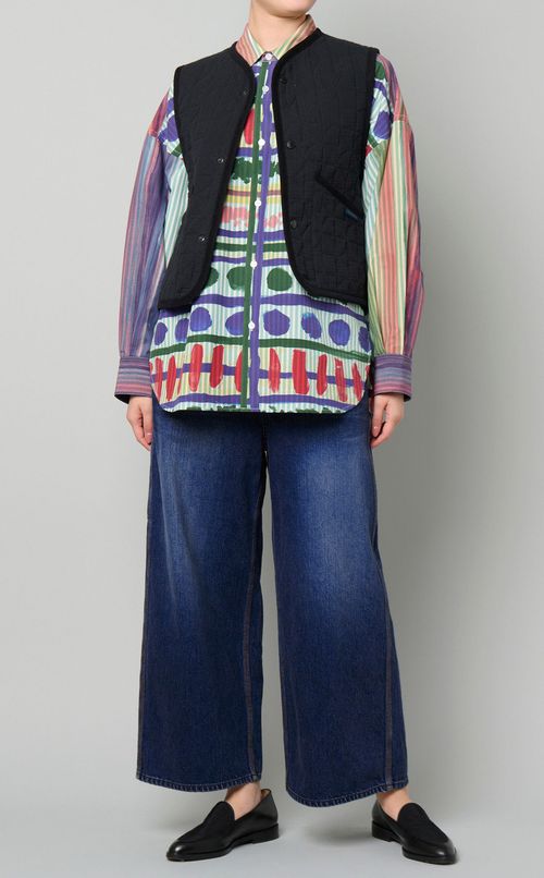 ハンドドローイングプリントシャツ