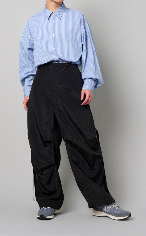 ストライプボックスプリーツシャツ