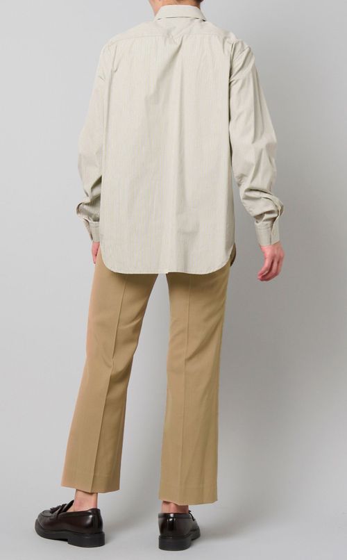 フリルストライプシャツ