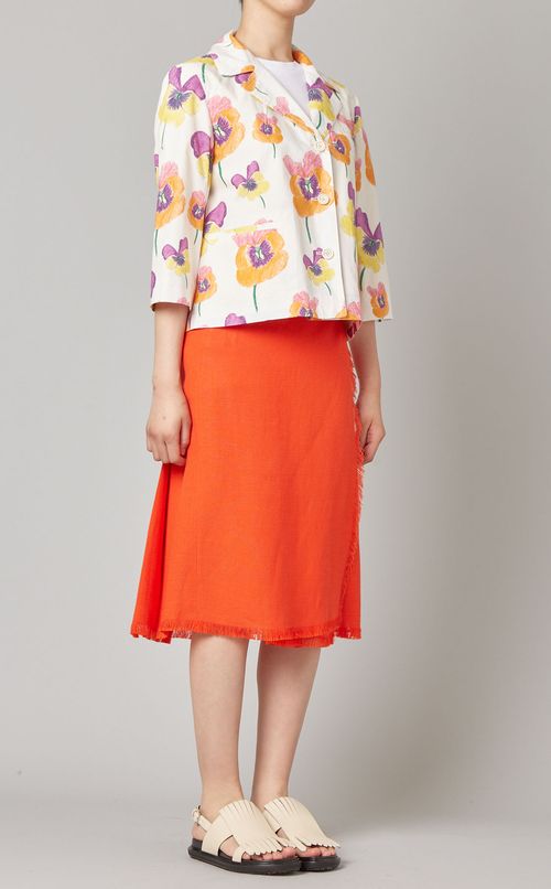 フラワープリントテーラードジャケット