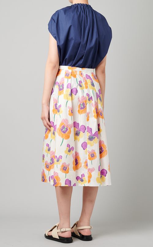 フラワープリントフレアスカート