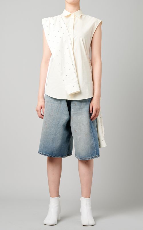 スリーブデザインシャツ