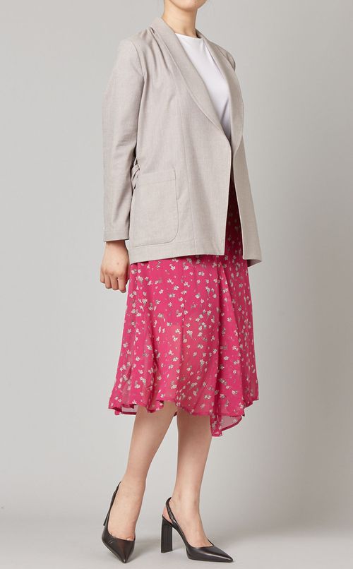 フラワープリントラップスカート