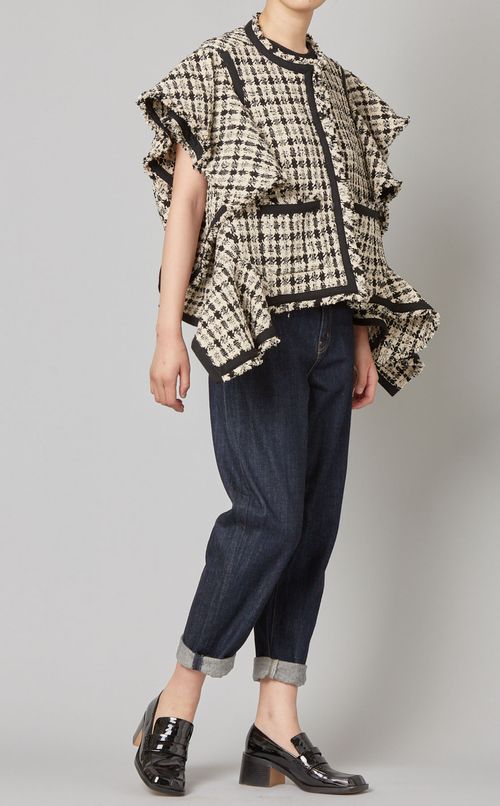 2wayデザインツイードジャケット