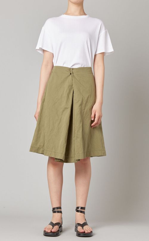 コットン混プリーツスカート