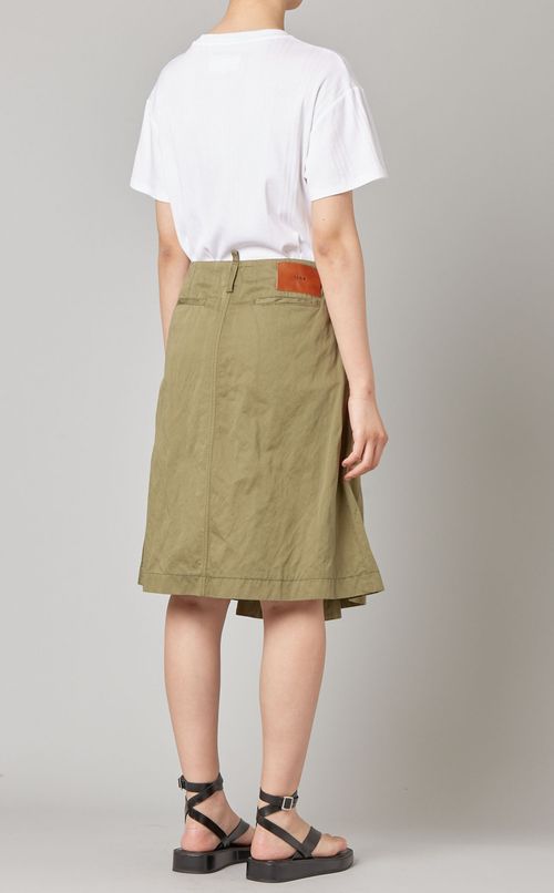コットン混プリーツスカート