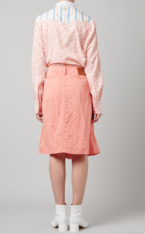 コットン混プリーツスカート