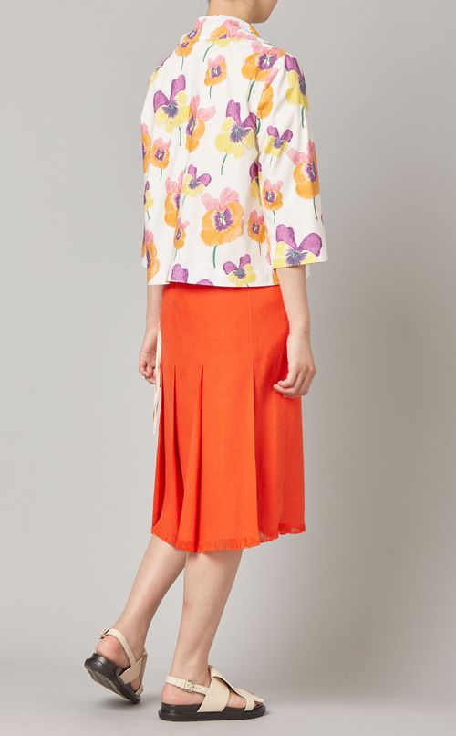 フラワープリントテーラードジャケット