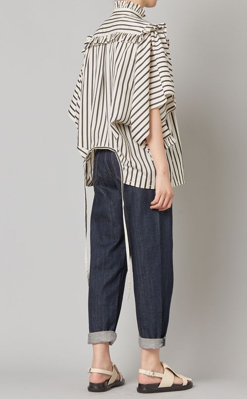 2wayデザインフリルブラウス