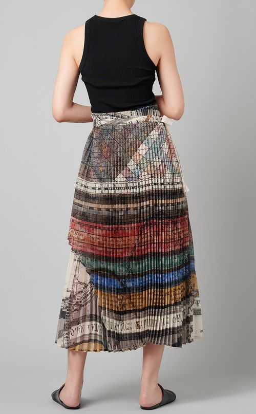 レイヤードプリーツスカート