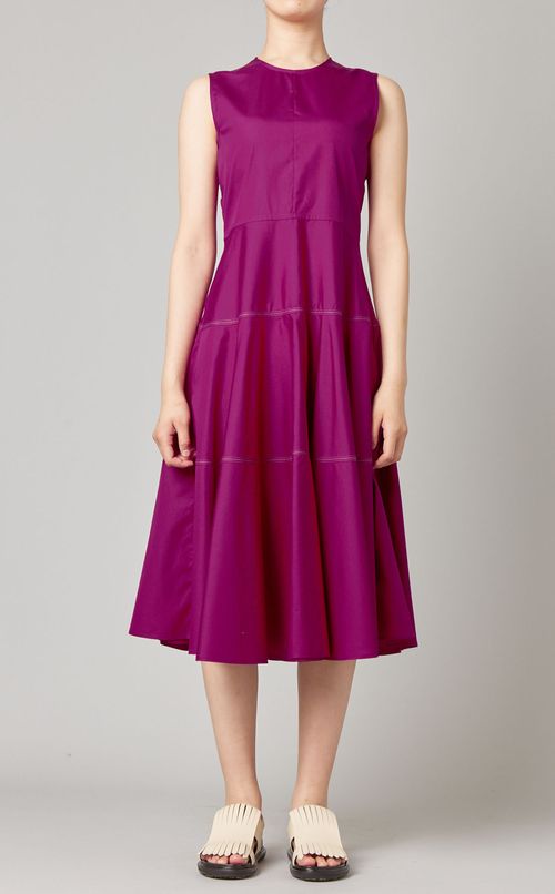 ノースリーブティアードワンピース