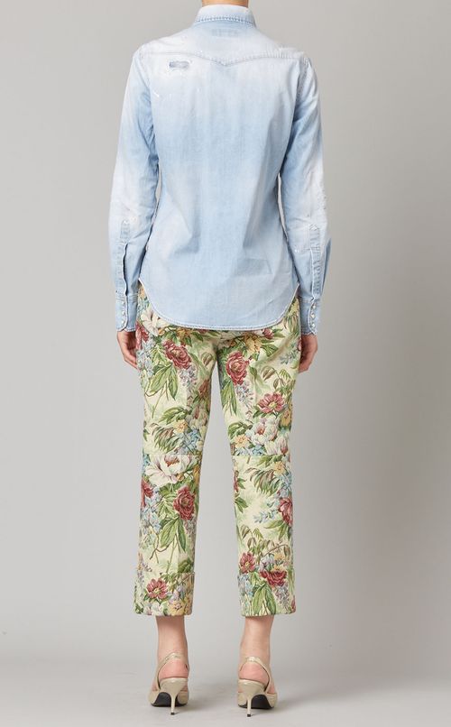 ダメージデニムシャツ