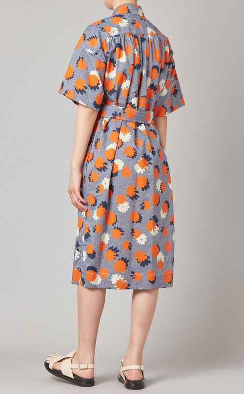 プリントシャツワンピース